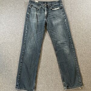 Levi's 514 Jeans Mens 34x34 Fit Dark Wash Blue Denim